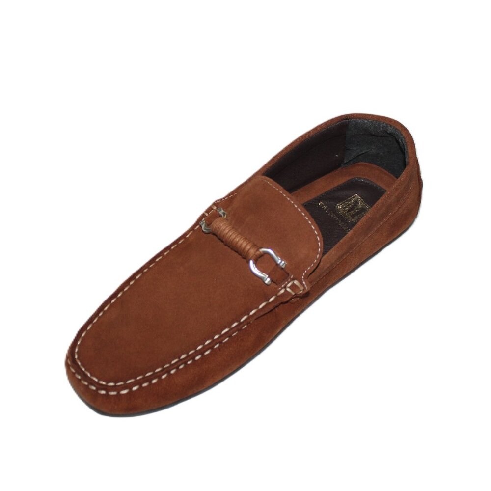 BRUNO MAGLI TORRO COGNAC SUEDE DRIVER SHOES US 10M